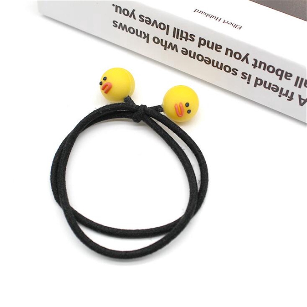 Dây cột tóc co giãn họa tiết hoạt hình đáng yêu phong cách Hàn Quốc