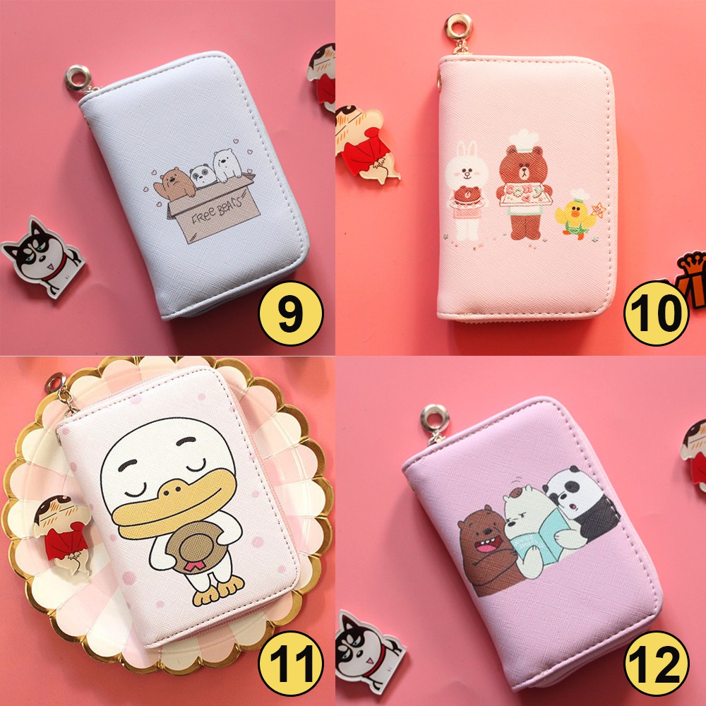 [12 Mẫu Siêu Cute ^^] Bóp Ví Ngắn Nữ Cầm Tay Họa Tiết Hoạt Hình Thỏ Tai Dài Gấu Ú Chống Xước Chống Nước Tiện Lợi ! | BigBuy360 - bigbuy360.vn