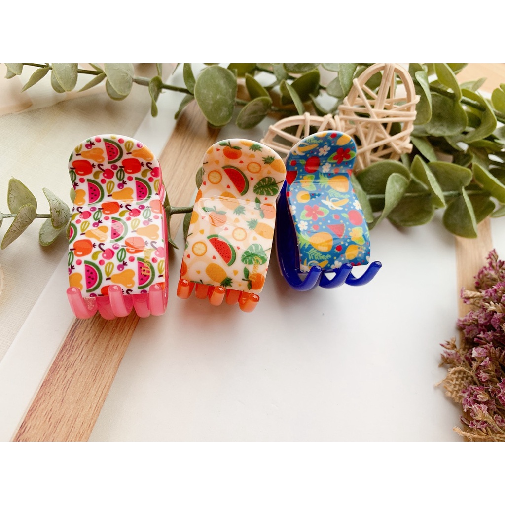 Kẹp Càng Cua Full Nhựa Hoạ Tiết Đáng Yêu