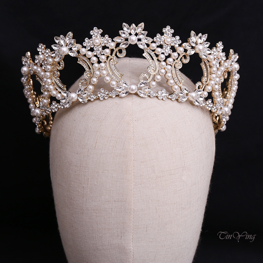 GETNOIVAS Vương Miện Đính Đá Sang Trọng Cho Cô Dâu