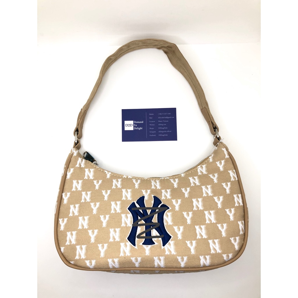 Túi Đeo Vai Bán Nguyệt M.L.B Monogram Hobo Bag NY Yankees Season 2022