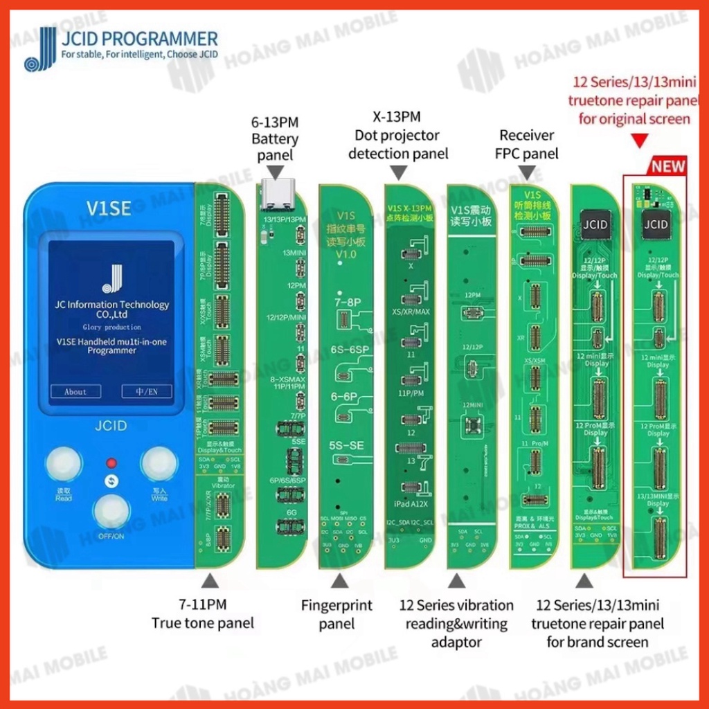 Bản mạch box JC V1SE fix Pin, Màn, FaceID, Cáp loa trước