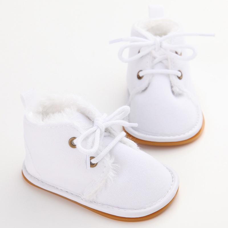 Giày Bốt Cotton Đế Cao Su Giữ Ấm Mùa Đông Mới Cho Bé Trai Bé Gái Sơ Sinh Tập Đi