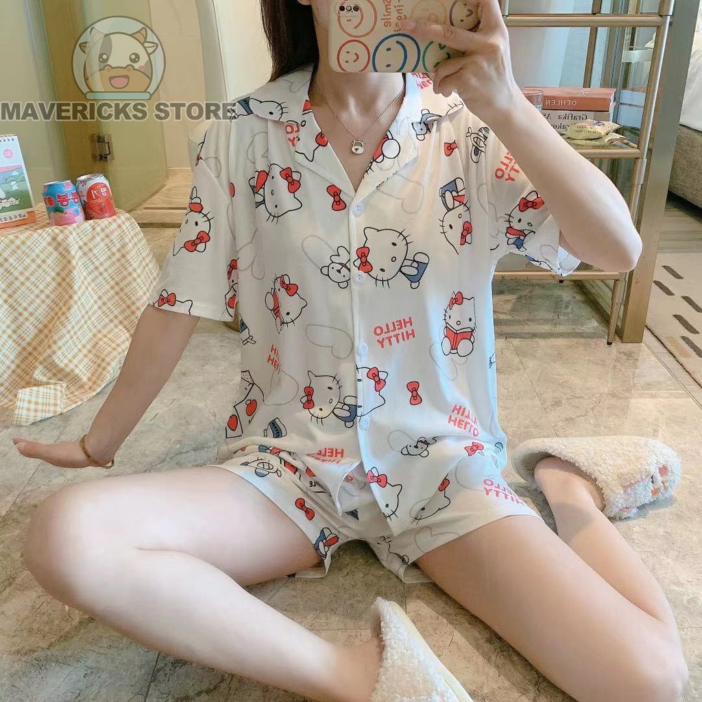 Bộ Đồ Ngủ Pijama In Hình Thỏ Màu Tím Phong Cách Hàn Quốc Cho Nữ