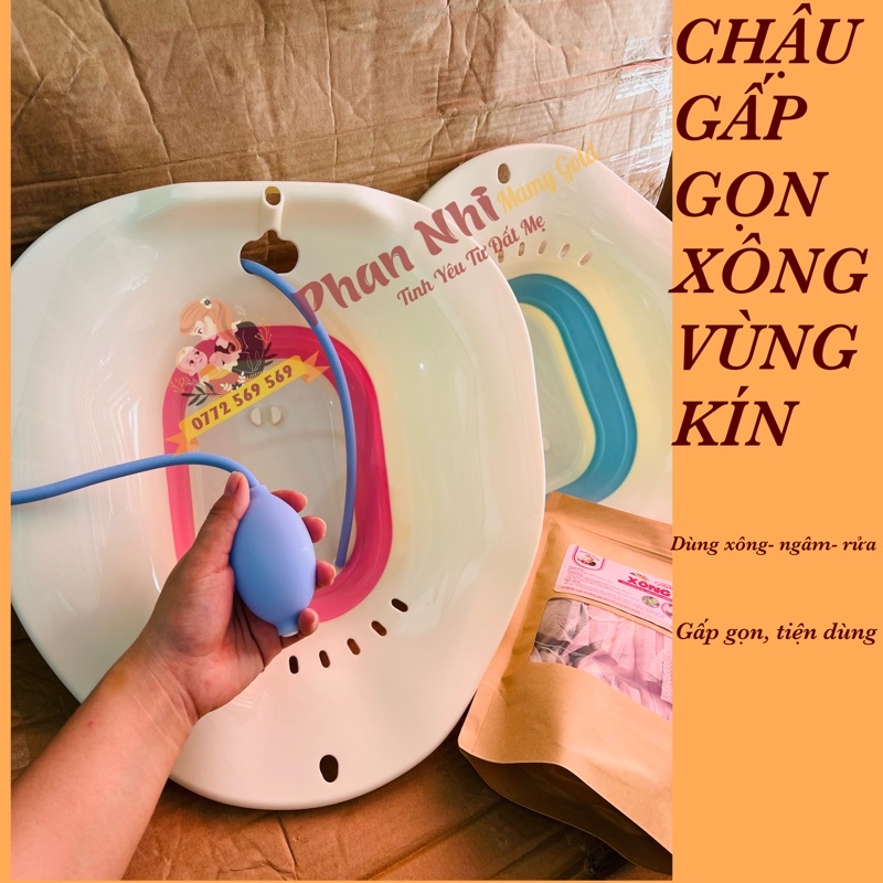 SET THẢO DƯỢC VÀ CHẬU XÔNG NGÂM VÙNG KÍN GẤP GỌN | Mamy Gold