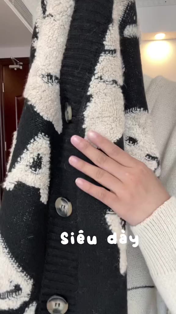 Khoác Len Cardigan Nữ Gấu Nổi Hàng Dệt Kim Quảng Châu Loại 1 Áo Khoác Mùa Đông Cadigan Nữ Khoác Nữ | BigBuy360 - bigbuy360.vn