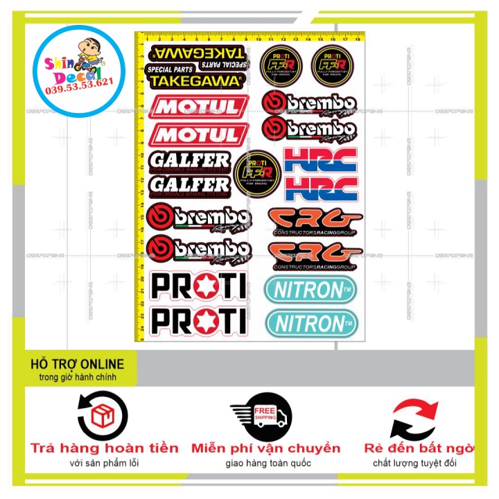 LOGO STICKER DÁN XE MÁY L14 - SHINDECAL2