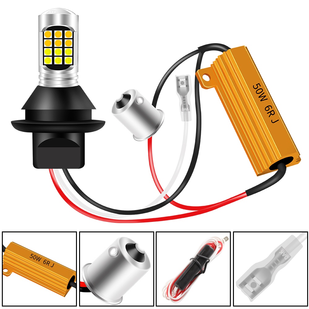 Bộ 2 Đèn Led Tín Hiệu 1156 BA15S P21W PY21W T20 7440 3157 Chất Lượng Cao
