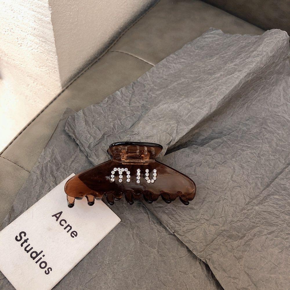 VANES1 Kẹp Tóc Càng Cua Trong Suốt Họa Tiết Chữ Đơn Giản Ngọt Ngào Cho Nữ