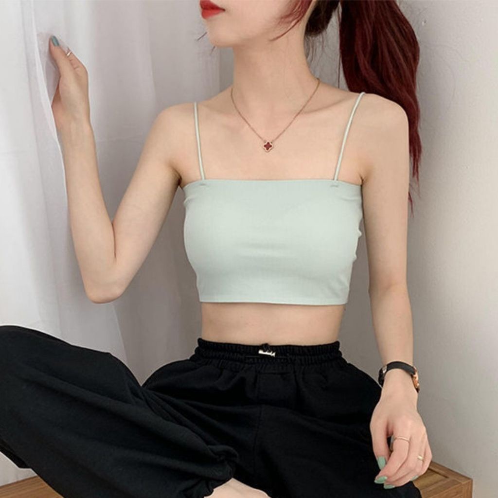 Áo bra nữ 2 dây đúc su mặc mát, áo lót đệm mút mỏng đẹp và đáng yêu DOPICO B017