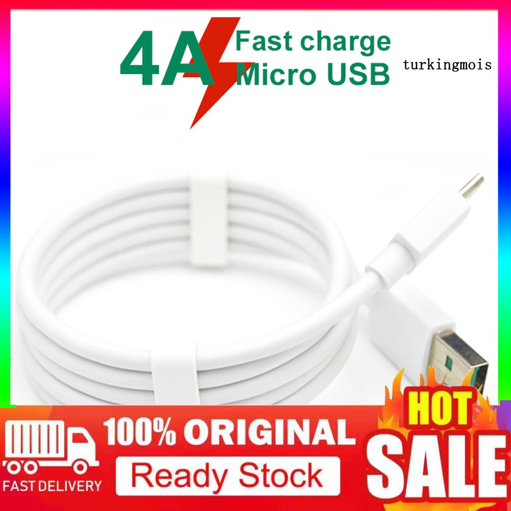 Dây Cáp Sạc Đồng Bộ Dữ Liệu Micro USB Nhanh 1m 4A Cho OPPO / VOOC / Android