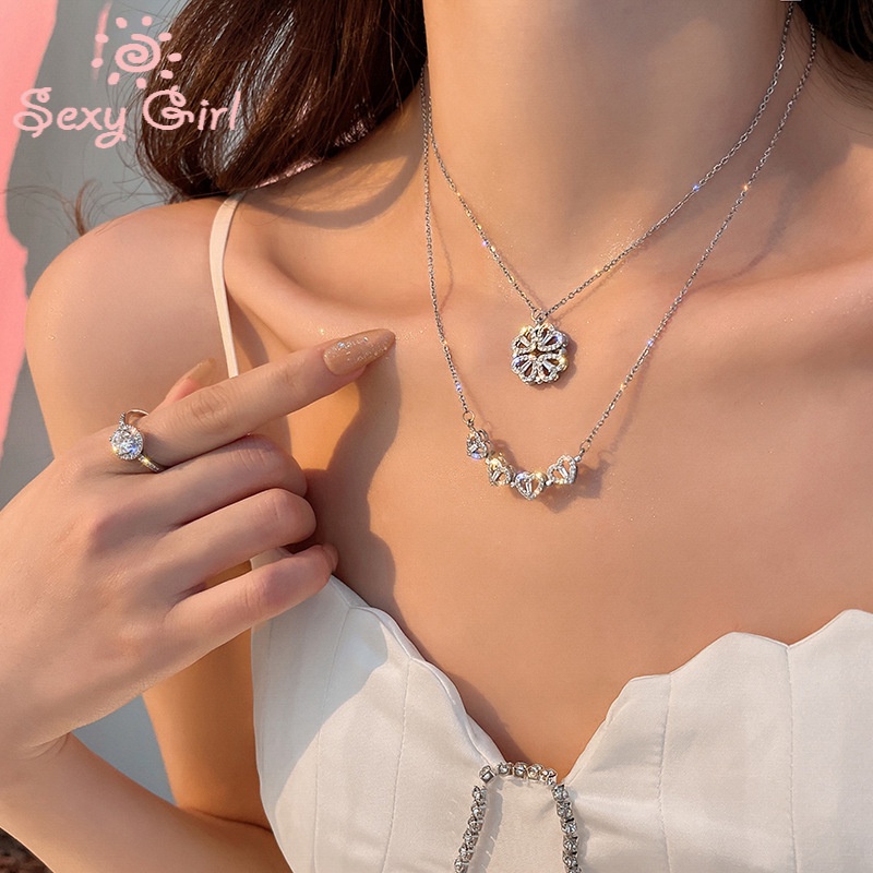 Vòng cổ Mặt Cỏ Bốn Lá Thời Trang Cho Nữ Sexy Girl Jewelry