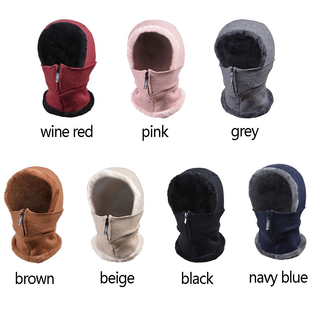 Nón Len Kiêm Khẩu Trang Che Mặt Bằng Len Thời Trang Sành Điệu Cho Nữ