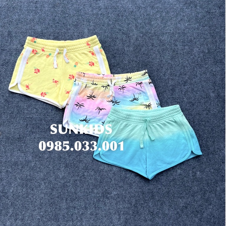 Quần short bé gái họa tiết