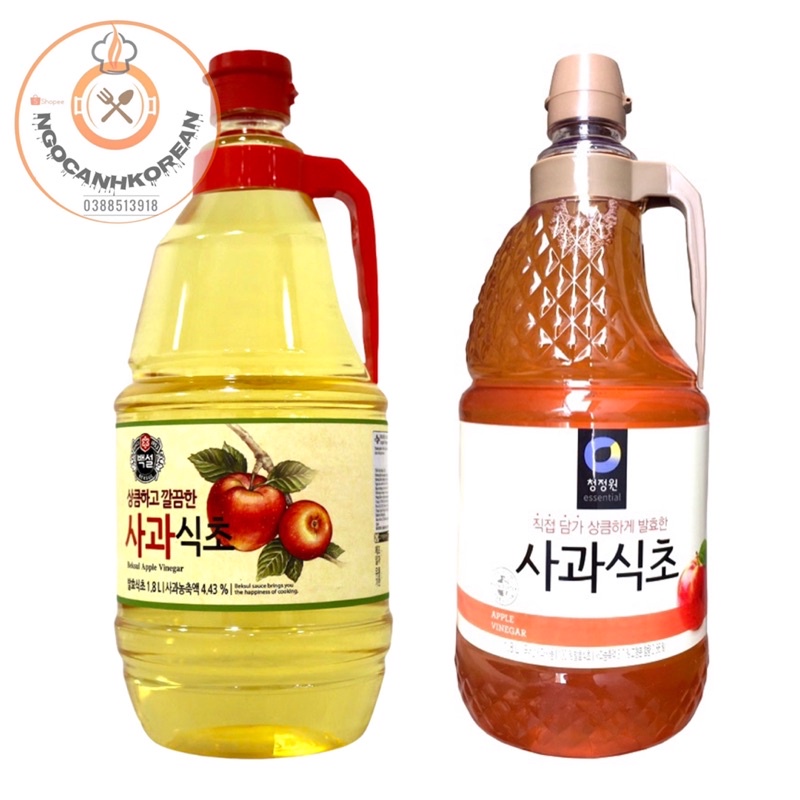 &lt;HOT&gt; Dấm Táo Hàn Quốc Nhập Khẩu 1,8L Beksul / Daesang