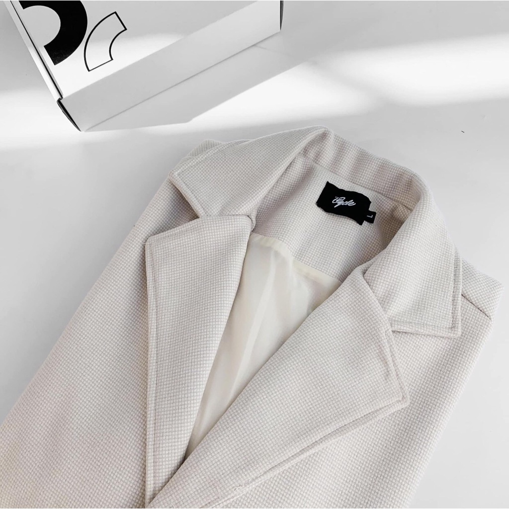 Áo Khoác dạ phong cách trẻ trung Jiang Store - áo vest dạ dáng dài form rộng unisex Hàn Quốc