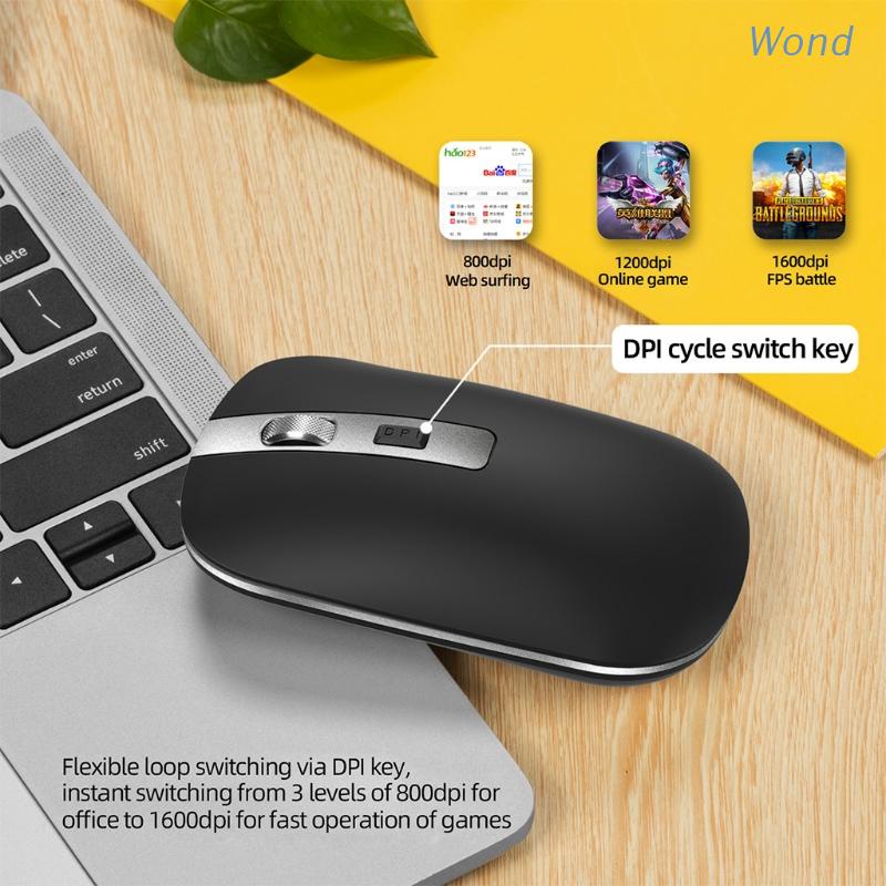 Chuột quang không dây 1600dpi thiết kế hợp thời trang