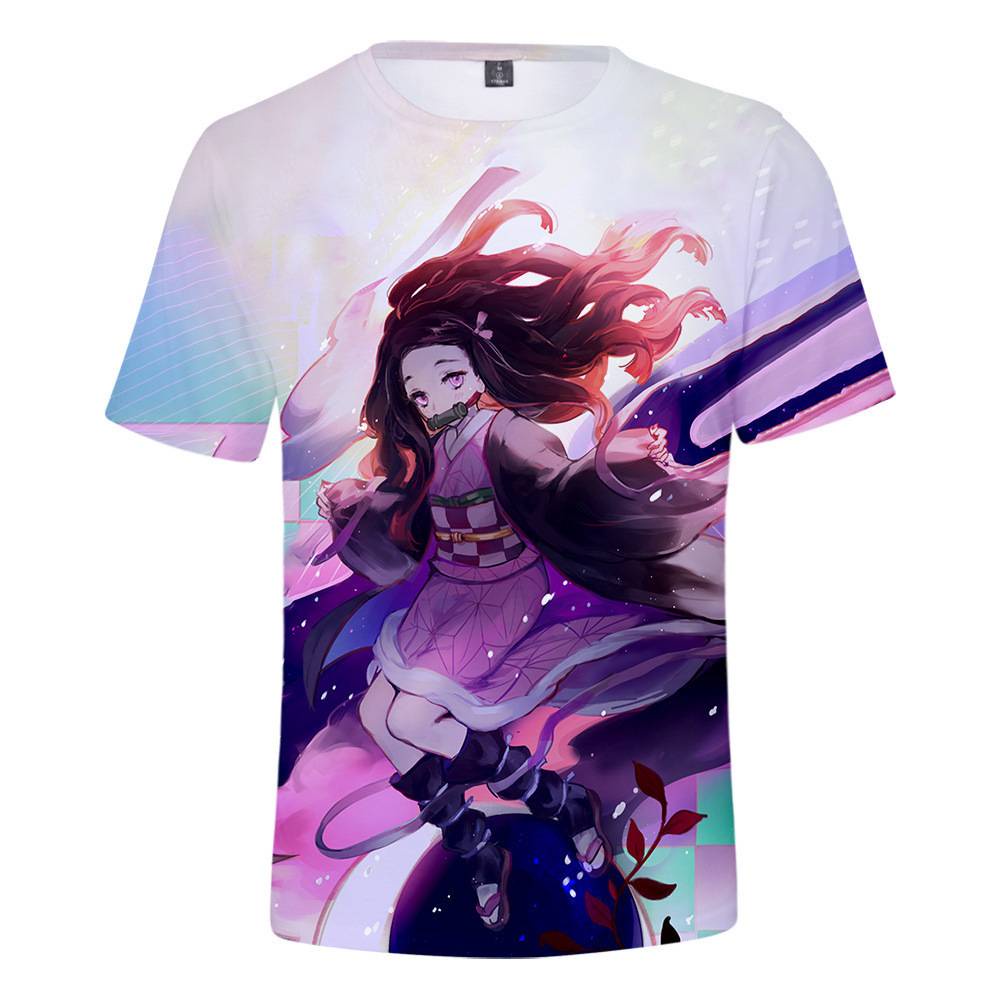 Mới Áo Thun Tay Ngắn Dáng Rộng In Hình Nhân Vật Anime Demon Slayer 3D Độc Đáo Thời Trang Cho Nam Và Nữ