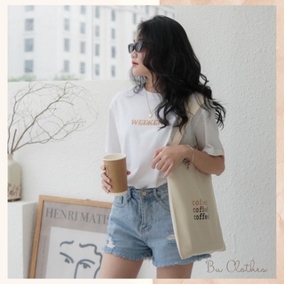 Áo phông cotton 100% Weekend Coffee Buclothes
