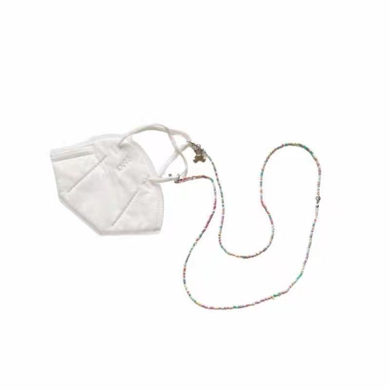 Hoạt Hình Dây Đeo Mắt Kính Xỏ Hạt acrylic Màu Kẹo Hình Gấu Dễ Thương