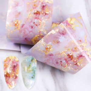 Marble Nail Art Foil Transfer Stickers 3D Nails Decoration Transfer Sticker