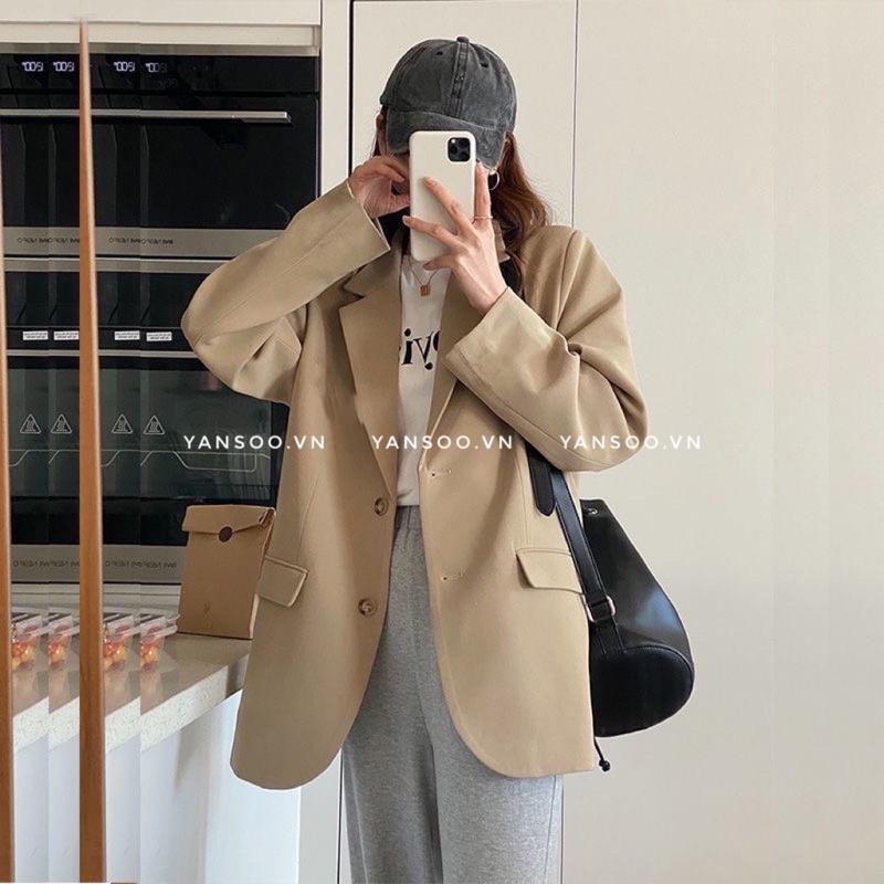 Áo khoác blazer túi nắp hai lớp xịn , áo vest basic hàng cao cấp by YANSOO