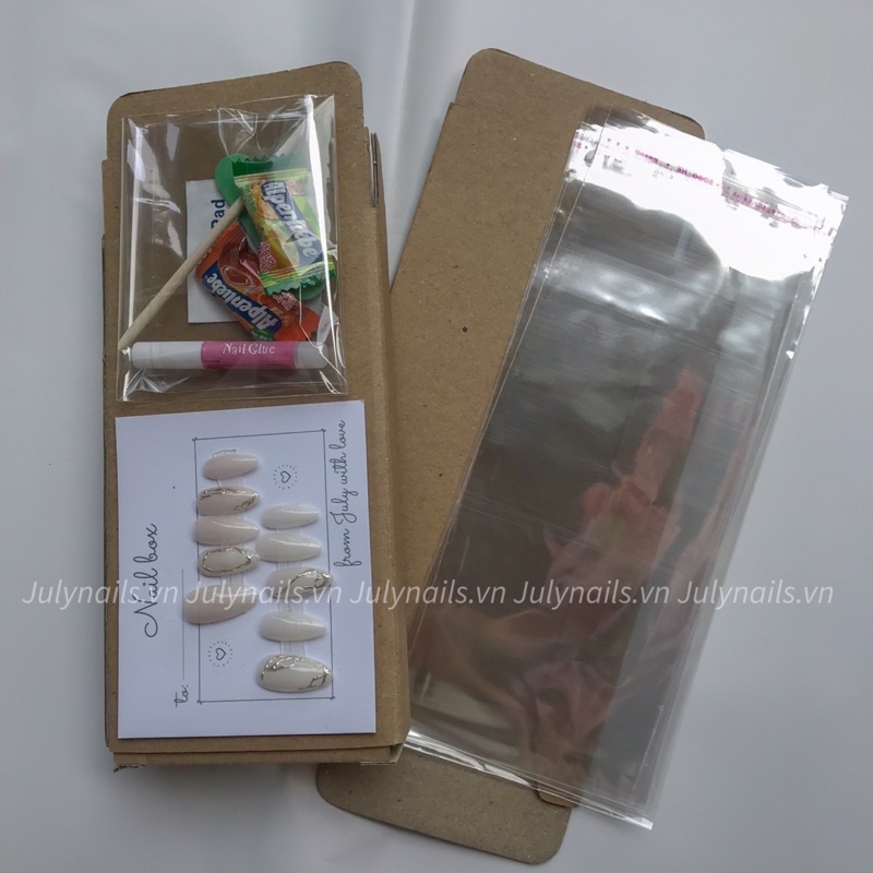 Keo dũa mini nail box , miếng dán silicon , que đẩy da , bông tẩm cồn julynails