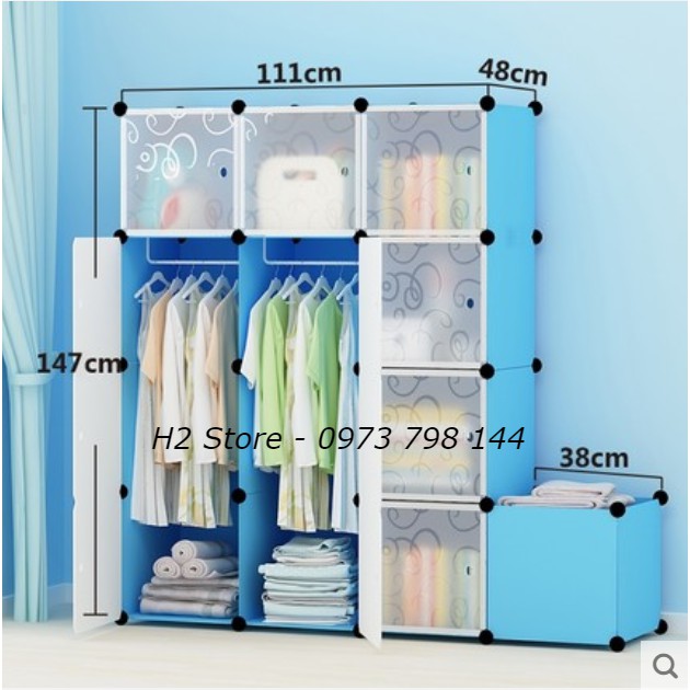 [SIÊU HOT] TỦ NHỰA LẮP GHÉP 12 Ô + 1 Ô CẠNH ĐỂ ĐỒ CHO BÉ ĐA NĂNG THÔNG MINH sâu 47cm