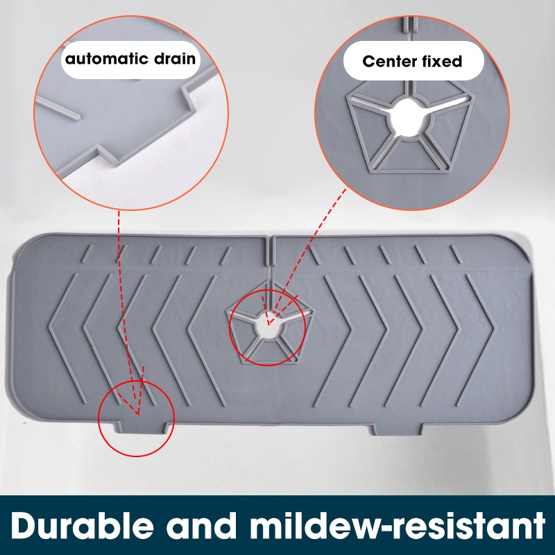 Đệm Silicone Lót Bồn Rửa Chén Thấm Hút Nước Nhanh Khô Chống Nấm Mốc