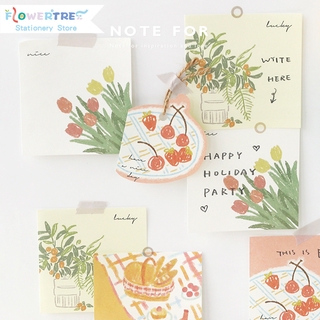 Set 100 xấp giấy ghi chú hình bông hoa