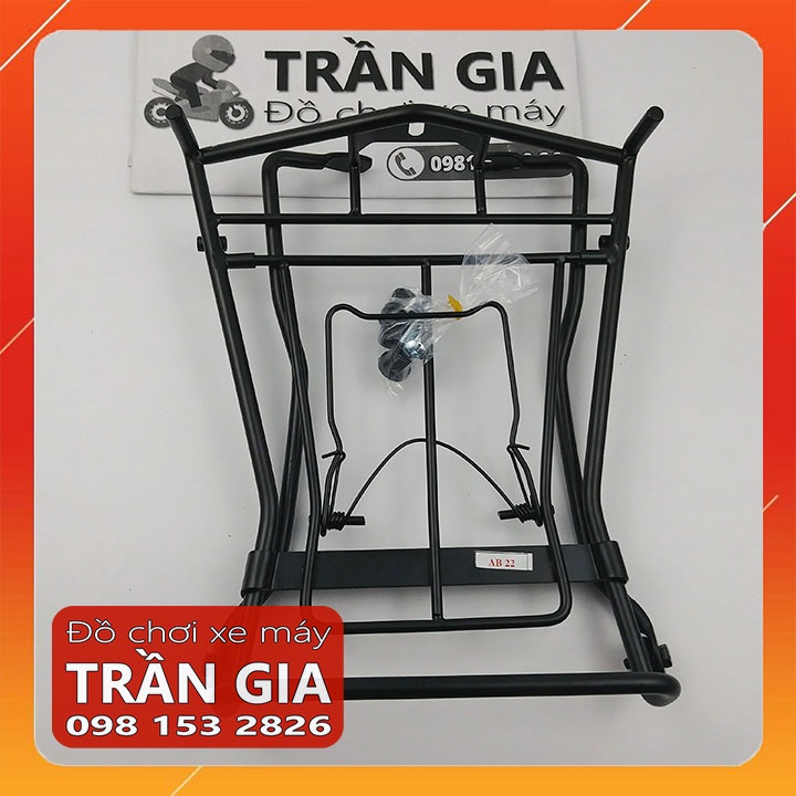 Baga giữa xe AB 2023 2022 airblade 125cc 160cc inox đen tĩnh điện 10 ly - gác baga trước treo đồ air blade 125 160