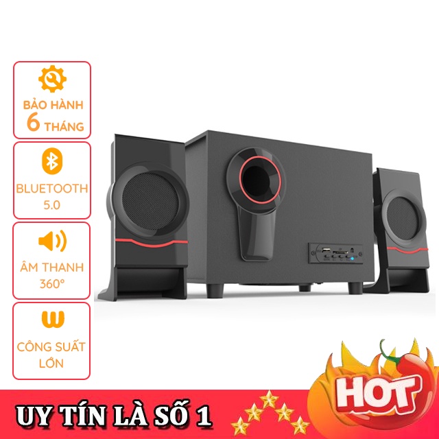 Loa Bluetooth Gỗ 2.1 Để Bàn Dùng Cho Tivi Máy Vi Tính PC Laptop Công Suất Lớn FT-X6U-BT Thiết Kế Hiện Đại Nổi Bật