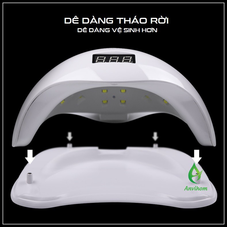 MÁY HƠ GEL- MÁY SẤY MÓNG - ĐÈN SẤY MÓNG SUN 5 TEM XANH CHÍNH HÃNG 48W UV/LED DỤNG CỤ LÀM MÓNG NAIL ANVIHOM | BigBuy360 - bigbuy360.vn
