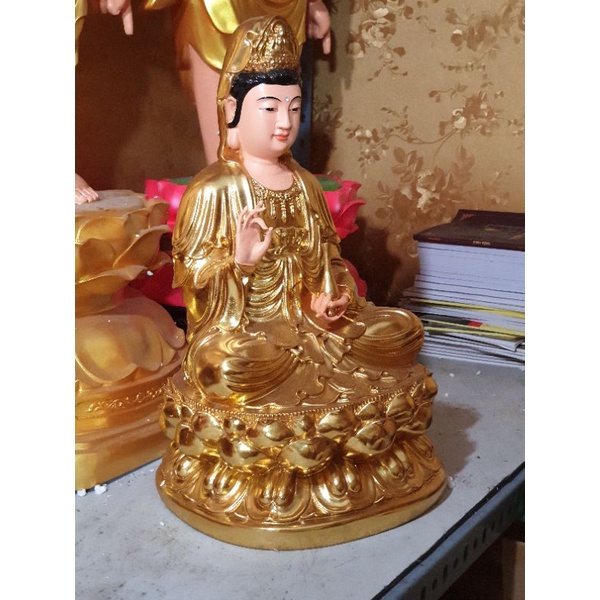 Tượng Quan Âm 40cm dát vàng