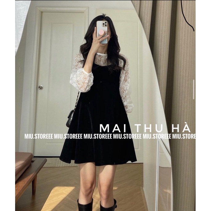 SET YẾM ÁO VOAN THÊU HOA TIỂU THƯ KÈM YẾM NHUNG HAI DÂY