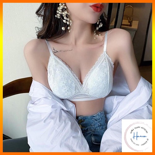 Áo Lót Nữ Ren không gọng mềm mại thiết kế hoạ tiết hoa tôn vòng 1 gợi cảm có mút chất đẹp