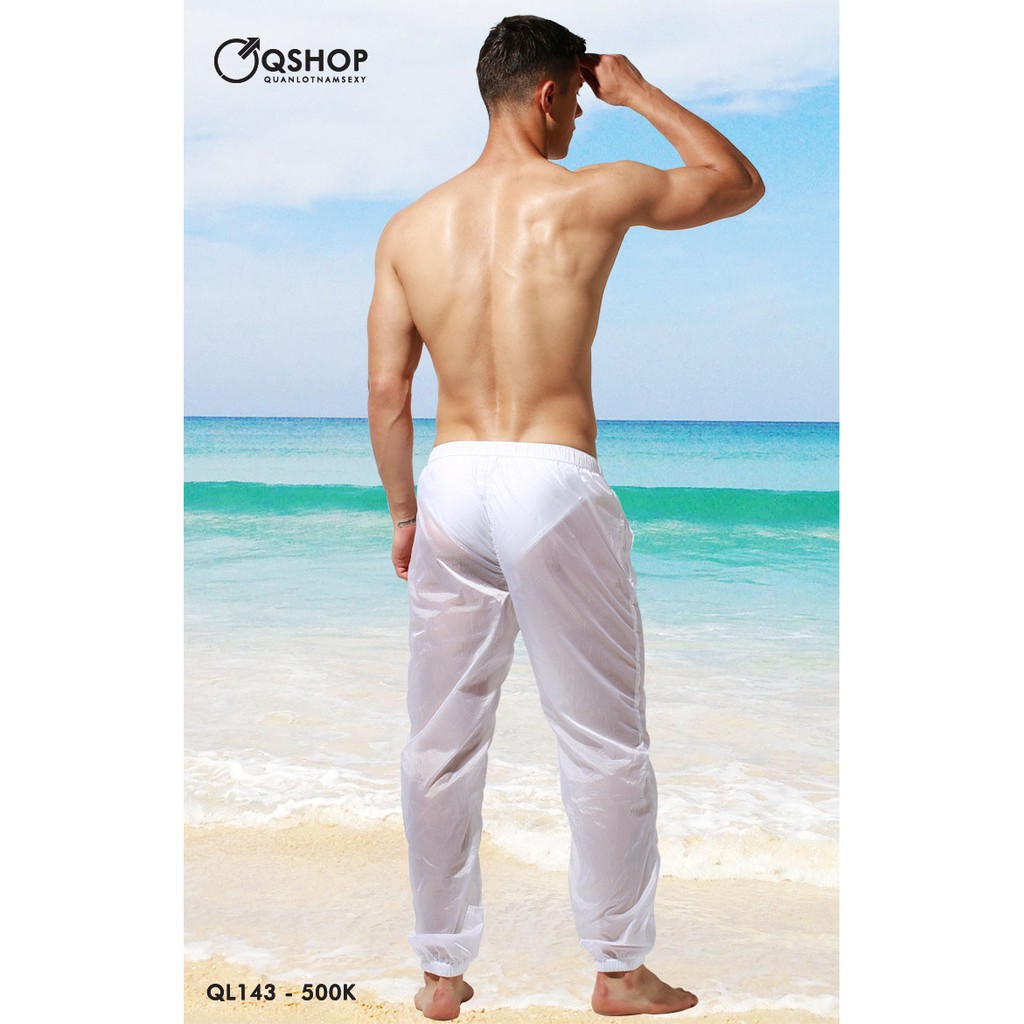 QUẦN DÀI VẢI DÙ MỎNG XUYÊN THẤU SEXY QL143