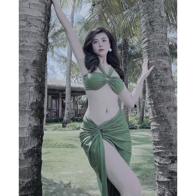 Đồ bơi nữ đi biển - Bikini 2 mảnh chữ V Hồ Ngọc Hà sang chảnh [Cao Cấp] | BigBuy360 - bigbuy360.vn