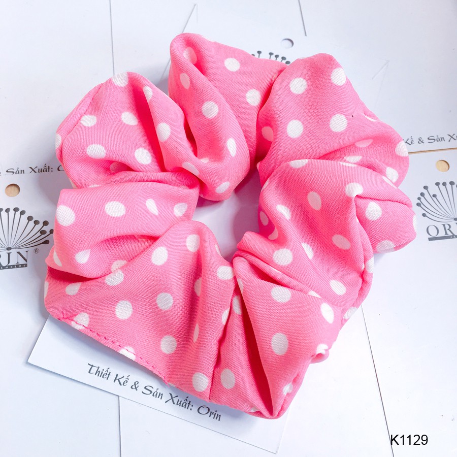 Dây cột tóc, buộc tóc vải scrunchies dễ thương nhiều màu Orin K1129 K1180 K1181 K1179