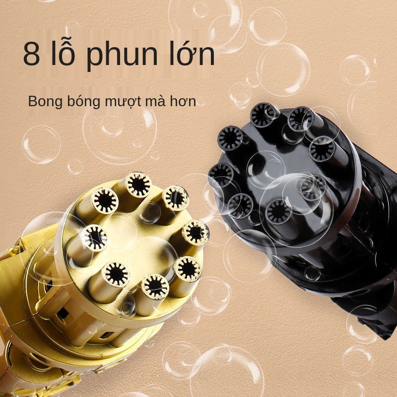 Phiên bản Gatlin của máy bắn bong bóng màu hồng lưới nổi tiếng nổ súng nước tự động 8 lỗ đồ chơi trẻ em cho nam v