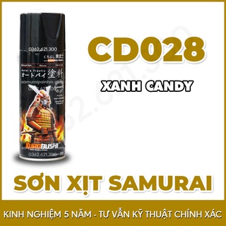 Sơn samurai màu xanh Candy CD028 - Sơn xịt samurai