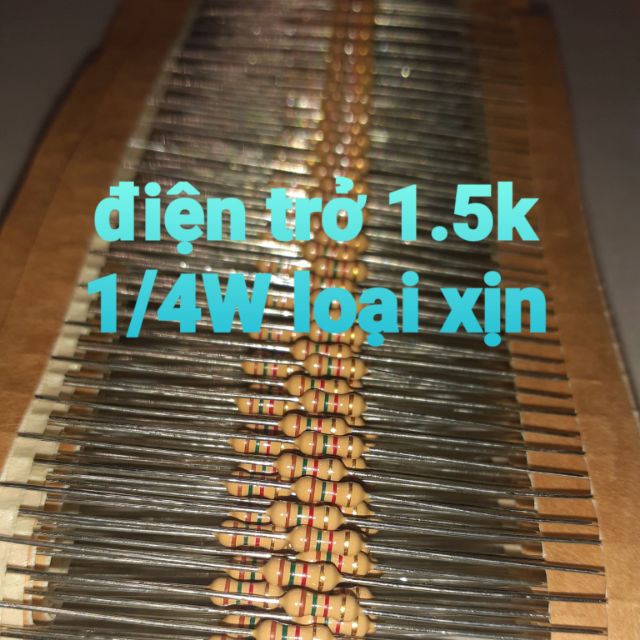 50  điện trở 1.5k 1k5 1/4W xịn