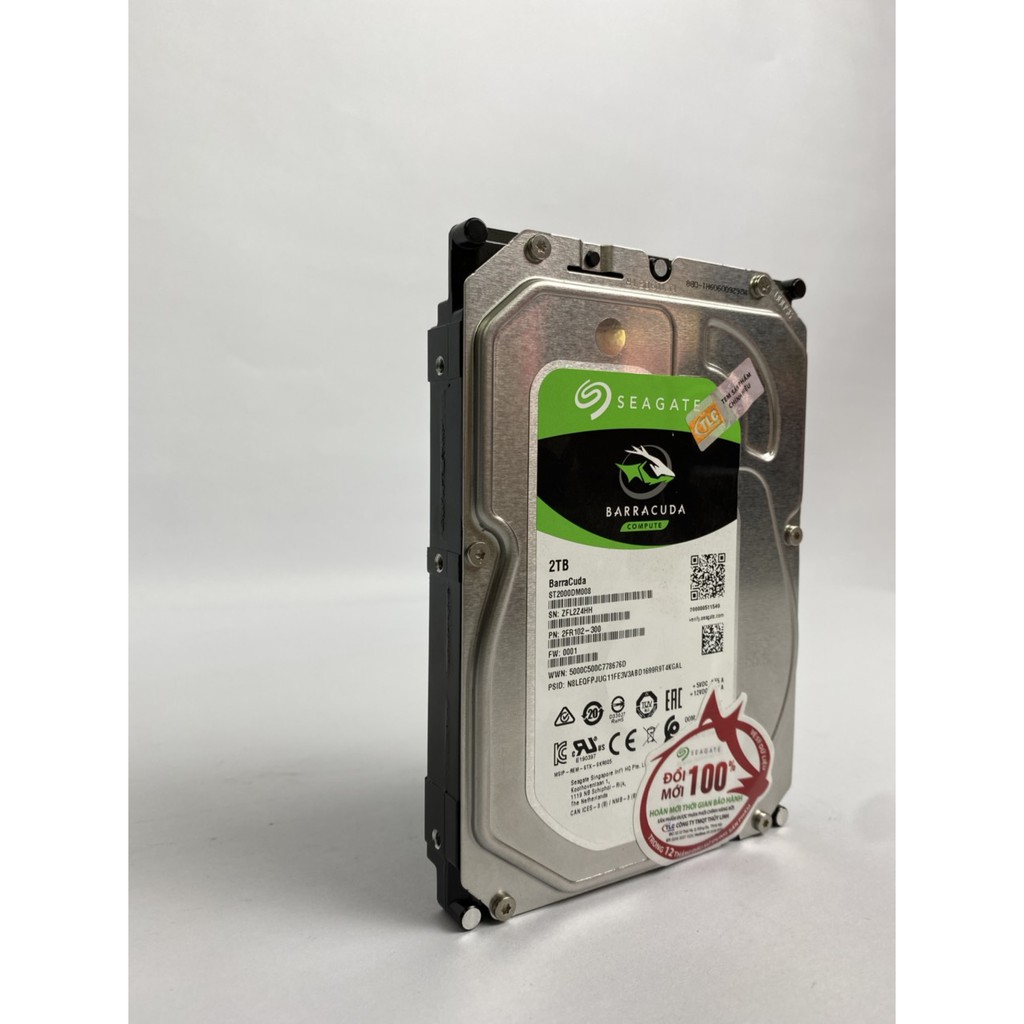 Ổ cứng HDD Seagate Barracuda 2TB 3.5 inch 7200RPM, SATA3 6GB/s, 256MB Cache chính hãng bảo hành 24 tháng