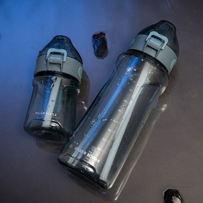 Bình nước DILLER có ống hút dung tích 400/1100ml nhiều màu sắc xinh xắn