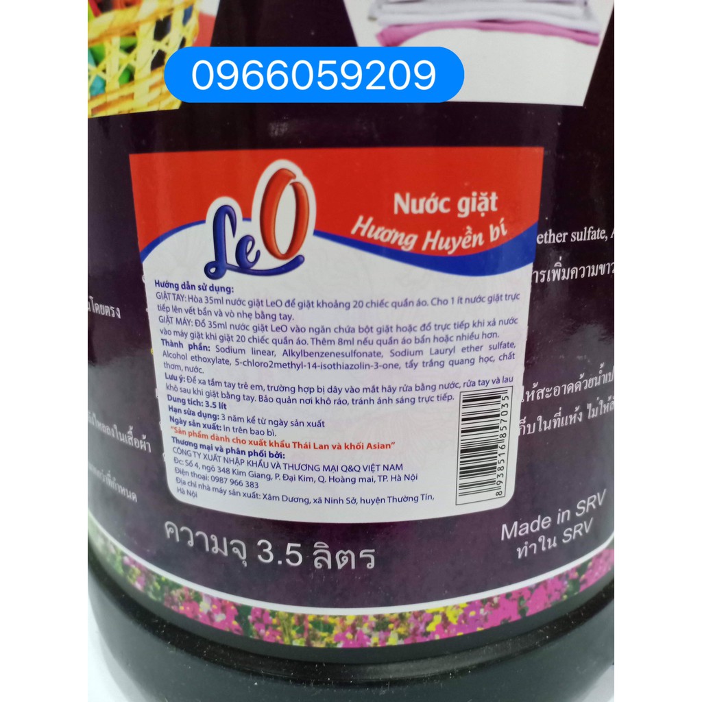 NƯỚC GIẶT LEO 3500ml 3 IN 1 HÀNG XUẤT THÁI TẶNG KÈM CHAI DÙNG THỬ