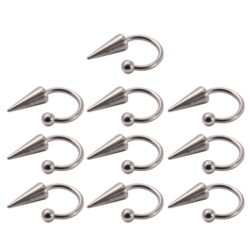 Set 10 Khuyên Đeo Mũi 8 / 10 / 12mm