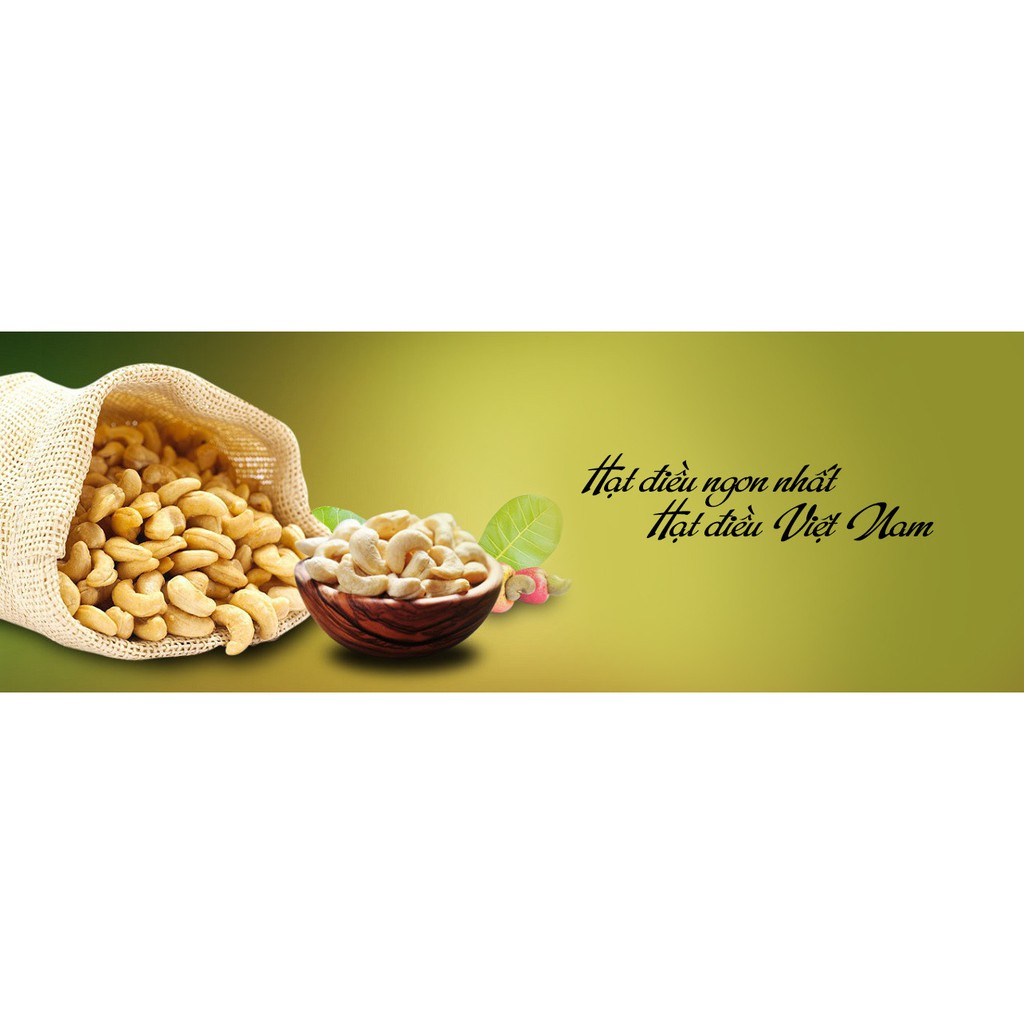 500Gram Hạt Điều Nguyên Lụa Rang Muối (túi Chân Không Xanh) - Ăn Vặt Đồng Nai