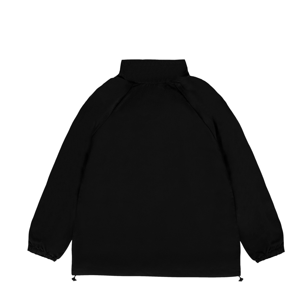 Áo khoác dù nam form rộng local brand ONTOP màu đen cổ trụ - Basic High-neck Jacket