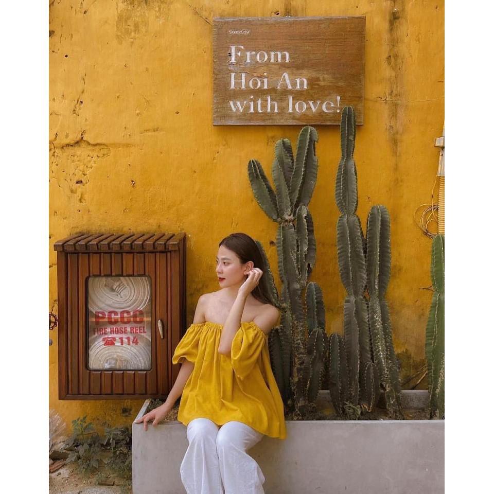 Set Trễ Vai Đi Biển Mix Quần Suông Ống Rộng | BigBuy360 - bigbuy360.vn