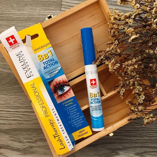 Huyết thanh Dưỡng mi Eveline 8 in 1 Total Action Lash Therapy professional